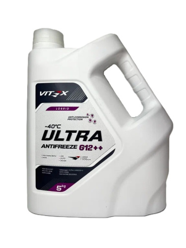 Антифриз VITEX Antifreeze G12++ ULTRA G -40 5кг. фиолетовый